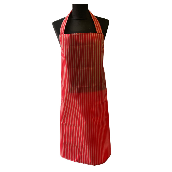 Red and white striped butchers apron - Personal protective clothing ...